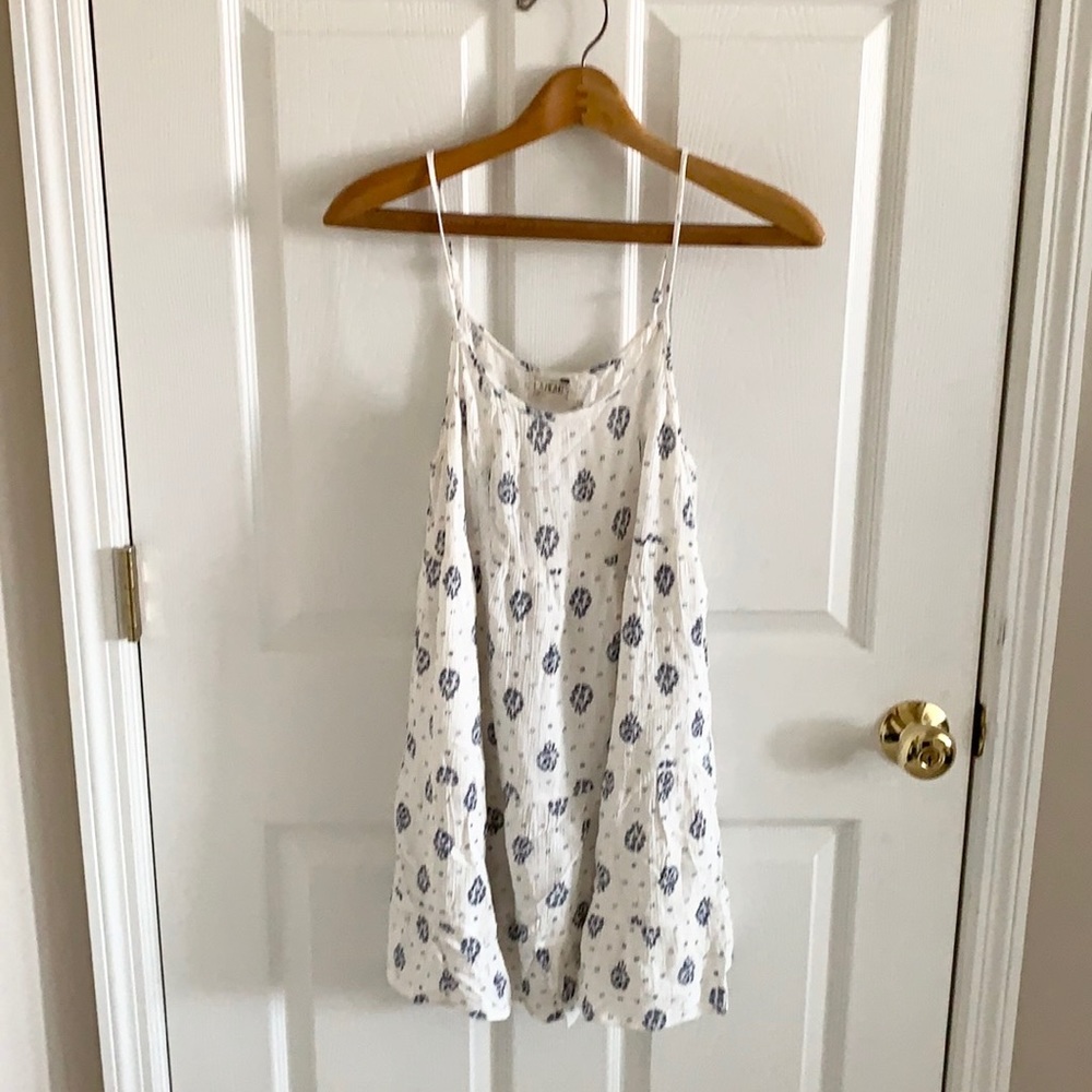 LA Hearts White & Blue Patterned Tunic Dress/Top